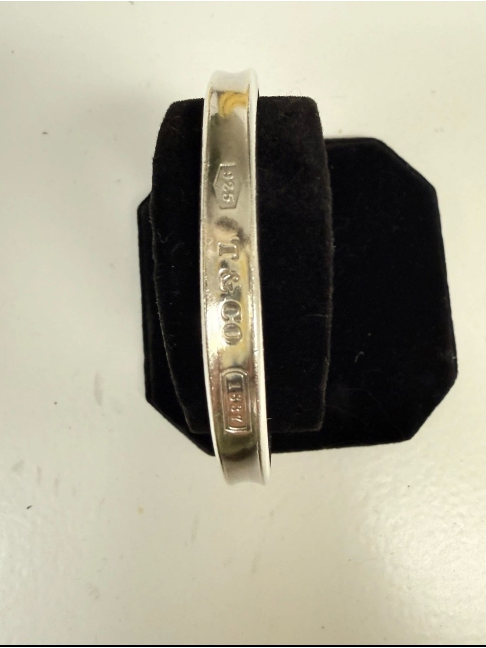 Tiffany & Co. Sterling Silver Narrow Bangle Bracelet - Silver - Picture 4 of 8